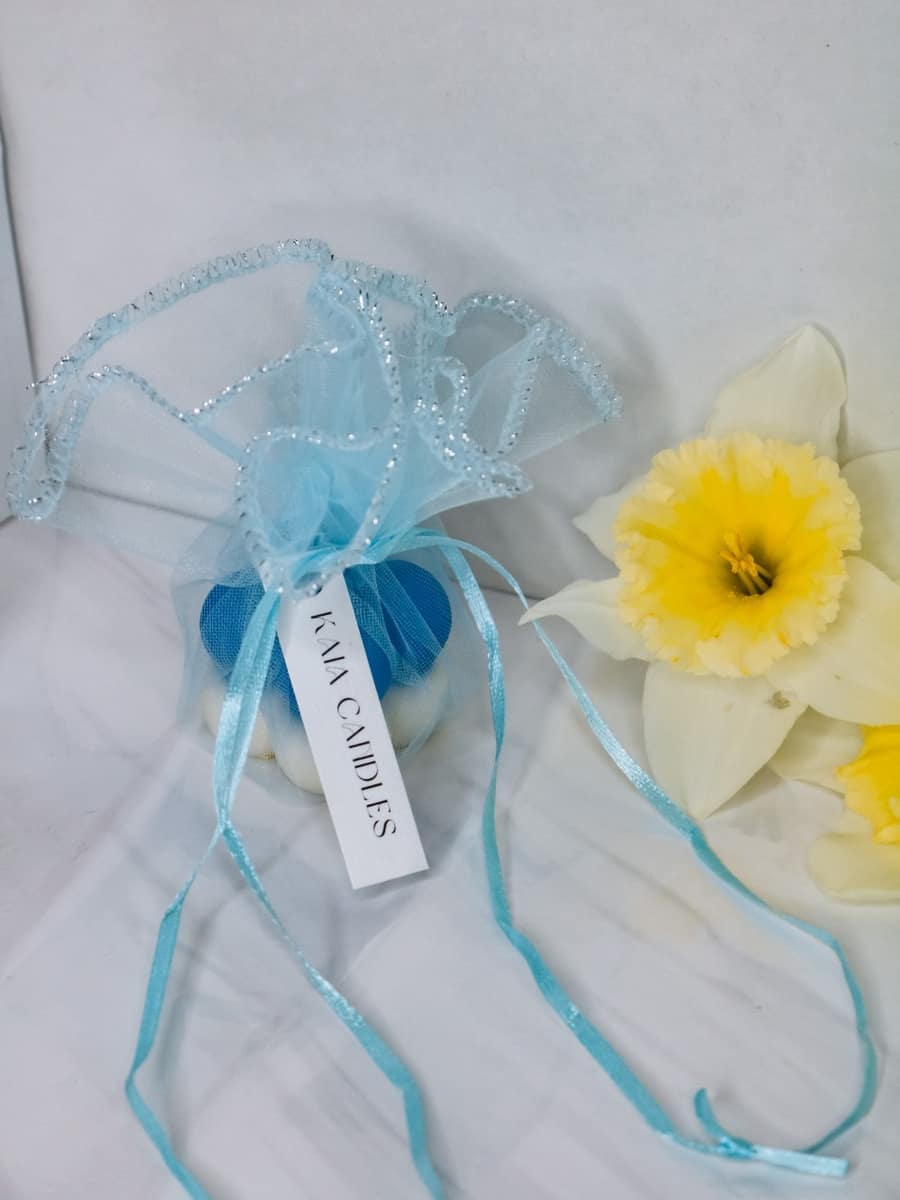 Marturii Botez lumanare Bubble - saculet & eticheta - imagine 15